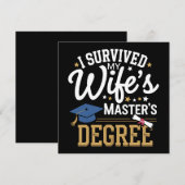 Ik overleefde mijn vrouw Masters Degree Vrouw Afst Kaart (Voorkant / Achterkant)