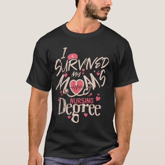 Ik overleefde mijn vrouw's Masters Degree Afstuder T-shirt (Voorkant)