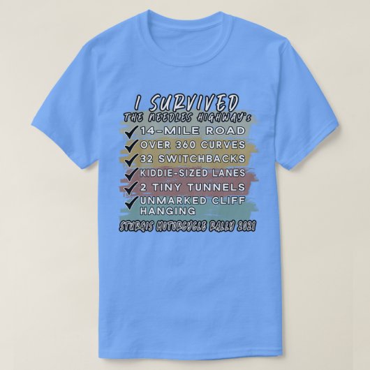 Ik overleefde Needles Highway 2021 T-shirt (Design voorkant)