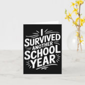 Ik overleefde nog een schooljaar kaart (Gele Bloem)