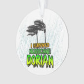 Ik overleefde orkaan Dorian bomen Ornament (voorkant)