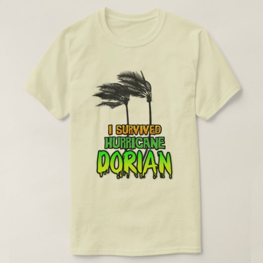 Ik overleefde orkaan Dorian bomen T-shirt (Design voorkant)