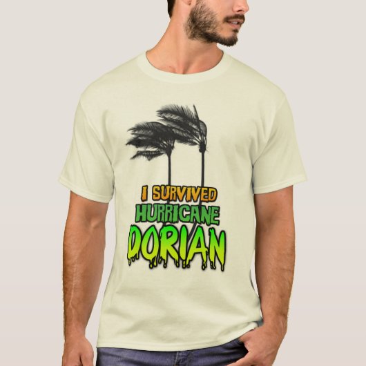 Ik overleefde orkaan Dorian bomen T-shirt (Voorkant)