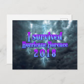 Ik overleefde orkaan Florence Briefkaart (Voorkant / Achterkant)