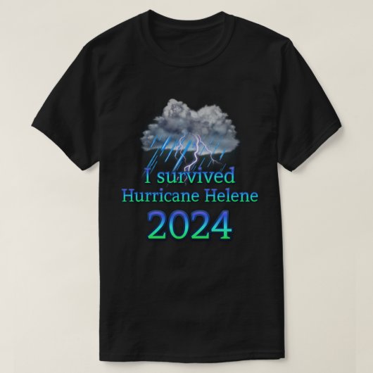 Ik overleefde orkaan Helene 2024 T-shirt (Design voorkant)
