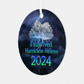 Ik overleefde orkaan Helene 2024 v1 Metalen Ornament (Voorkant links)
