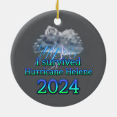 Ik overleefde orkaan Helene 2024 v2 Keramisch Ornament (Achterkant)