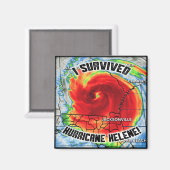 Ik overleefde orkaan Helene Magneet (Voorkant / Achterkant)