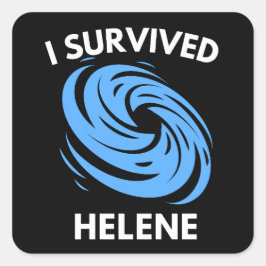 Ik overleefde orkaan Helene Vierkante Sticker