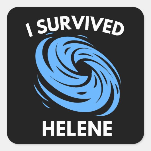 Ik overleefde orkaan Helene Vierkante Sticker (Voorkant)