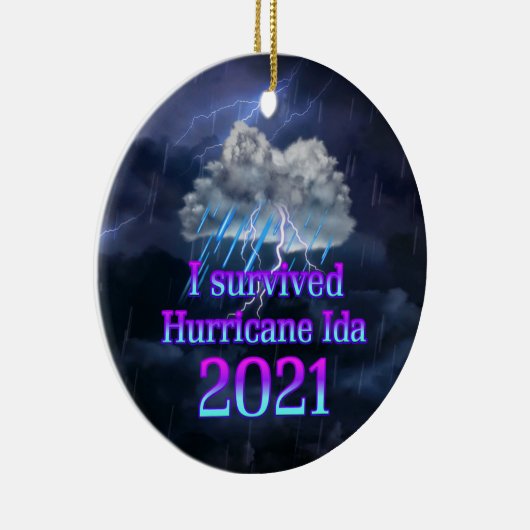 Ik overleefde orkaan Ida Keramisch Ornament (Rechts)