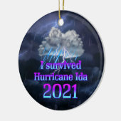 Ik overleefde orkaan Ida Keramisch Ornament (Links)