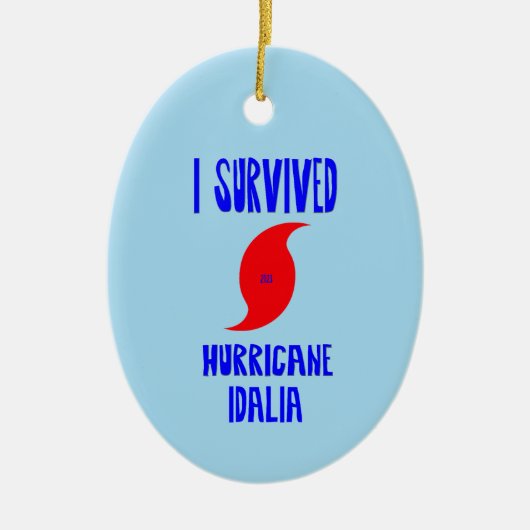 Ik overleefde orkaan Idalia Keramisch Ornament (Voorkant)