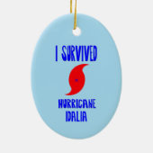 Ik overleefde orkaan Idalia Keramisch Ornament (Achterkant)