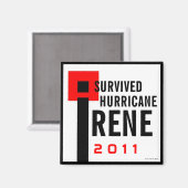 Ik overleefde orkaan Irene Magnet 2 (Voorkant / Achterkant)