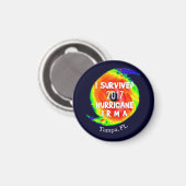 IK OVERLEEFDE ORKAAN IRMA op "Uw locatie" Magneet (Voorkant / Achterkant)