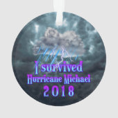 Ik overleefde orkaan Michael Ornament (achterkant)