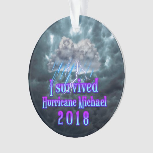 Ik overleefde orkaan Michael Ornament (voorkant)