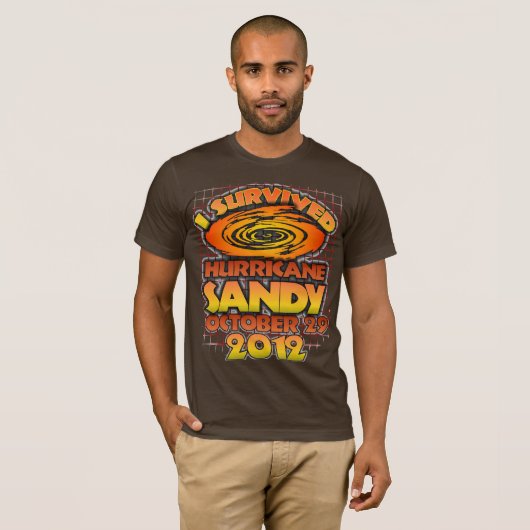 Ik overleefde orkaan Sandy T-shirt (Voorkant volledig)