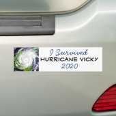 Ik overleefde orkaan Vicky 2020 Bumpersticker (Op auto)