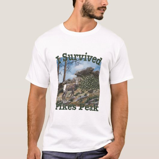Ik overleefde Pikes Peak, Colorado T-shirt (Voorkant)