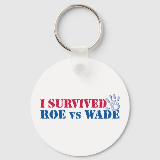 Ik overleefde Roe versus Wade (hand) Sleutelhanger (Voorkant)