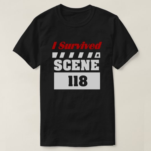Ik overleefde scene 118 t-shirt (Design voorkant)