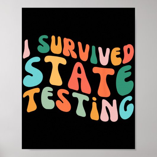 Ik overleefde staat testontwerp student staat test poster (Voorkant)