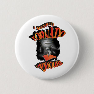 Ik overleefde Tornado Missouri Ronde Button 5,7 Cm
