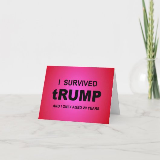 Ik overleefde tRUMP Bedankkaart (Voorkant)