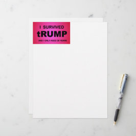 Ik overleefde tRUMP Briefhoofd