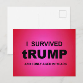 Ik overleefde tRUMP Briefkaart