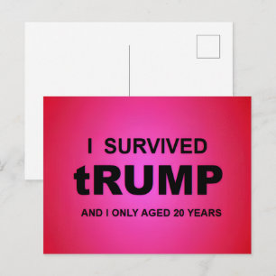 Ik overleefde tRUMP Briefkaart
