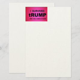 Ik overleefde tRUMP Briefpapier