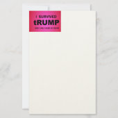 Ik overleefde tRUMP Briefpapier (Voorkant)