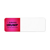 Ik overleefde tRUMP Etiket (Voorkant)