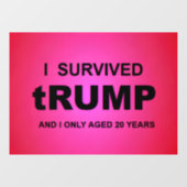 Ik overleefde tRUMP Raamsticker (Vel)