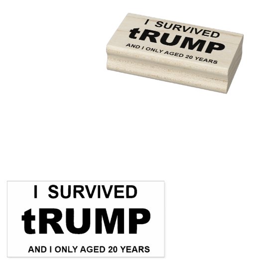 Ik overleefde tRUMP Rubberstempel (Gestempeld)