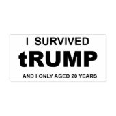 Ik overleefde tRUMP Rubberstempel (Afrduk)