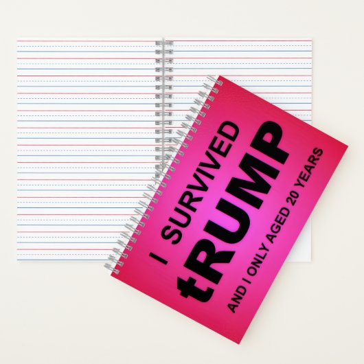 Ik overleefde tRUMP Spiraal Notebook Notitieboek (Binnen)