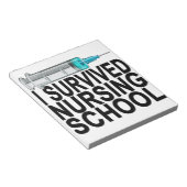 Ik overleefde verpleegschool voor vrouwen T-Shirts Notitieblok (Schuin)