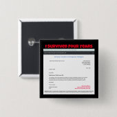 Ik overleefde vier jaar van RoseWrites Button (Voorkant /achterkant)