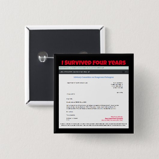 Ik overleefde vier jaar van RoseWrites Button (Voorkant /achterkant)