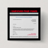 Ik overleefde vier jaar van RoseWrites Button (Voorkant)