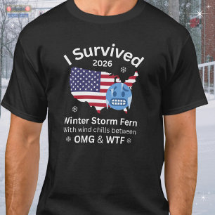 Ik overleefde winterstorm Fern Funny Sarcastic T-shirt
