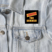 IK OVERLEG DE ZOMER VIERKANTE BUTTON 5,1 CM (In situ)