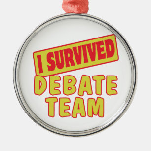 IK OVERLEG HET DEBAT TEAM METALEN ORNAMENT