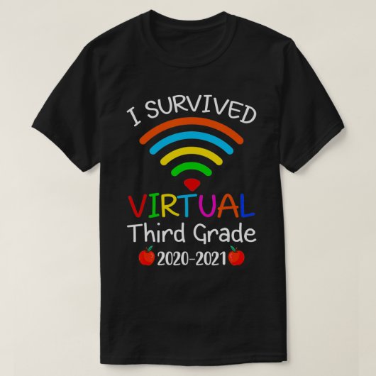 Ik overleven virtuele 3de-klasse eindafstand jaar t-shirt (Design voorkant)
