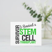 Ik overlevende een stamceltransplantatie v3 briefkaart (Staand voorkant)