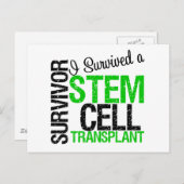 Ik overlevende een stamceltransplantatie v3 briefkaart (Voorkant / Achterkant)